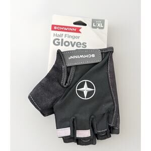 Schwinn SW80325 Large/XL Half Finger Gloves w/ Foam Padding 1 Pair